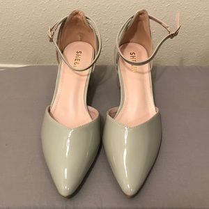Patent Leather Mint Green Block Heels